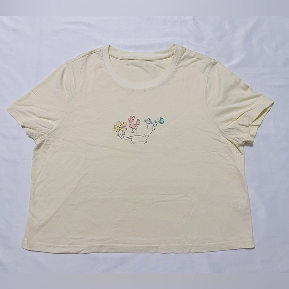 Eternal Summer Cat Print Short Sleeve T-shirt - Picture 4 of 9